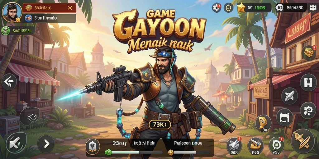 Tampilan gameplay 73K yang menarik dan interaktif.