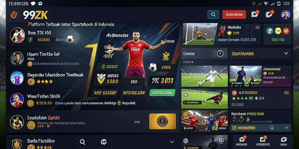 Tangkapan layar aplikasi 99ZK saat bertaruh pada pertandingan olahraga.