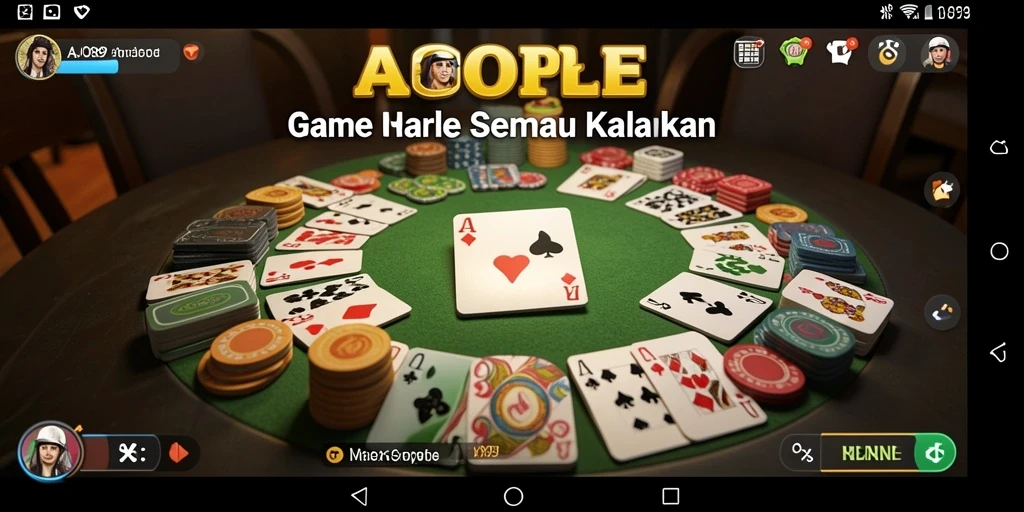 Tampilan gameplay AJO89 yang menyajikan keseruan Gaple.