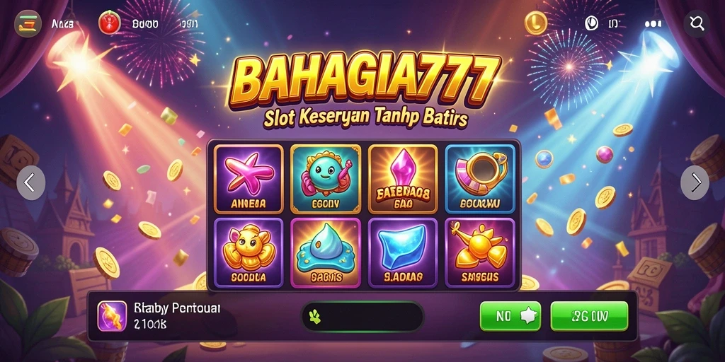 Tampilan gameplay Slot BAHAGIA777 yang menarik dan menghibur.