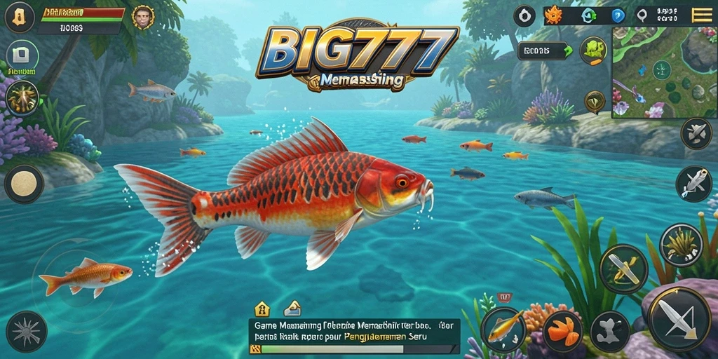 Gameplay menarik dari BIG777 saat menangkap ikan di laut.