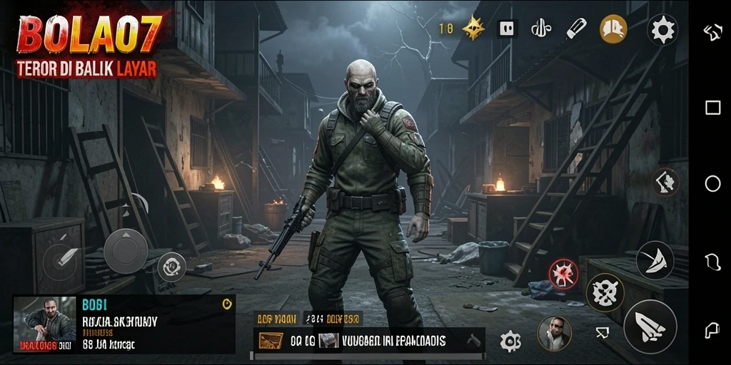 Screenshot BOLA07 menampilkan suasana gameplay Horror yang menakutkan.