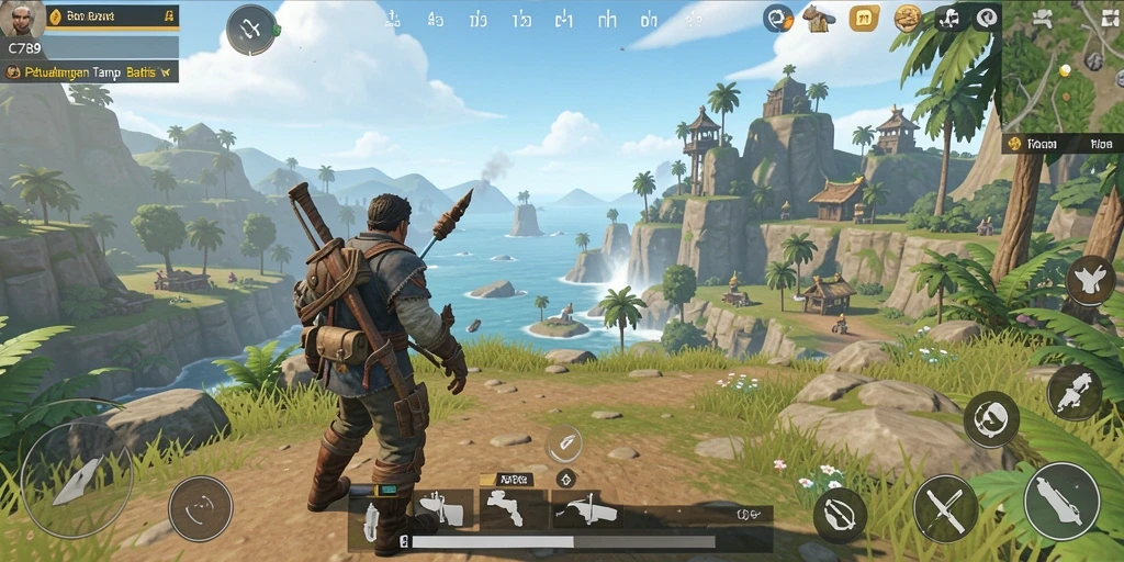 Tampilan gameplay C789 yang menakjubkan di dunia terbuka.
