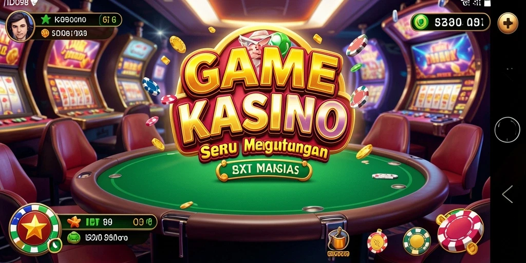 Screenshot permainan menunjukkan grafis kasino yang menawan dan interaksi pemain.