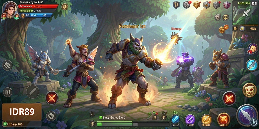 Screenshot gameplay IDR89 menampilkan aksi pertempuran yang mendebarkan dan grafis menawan.