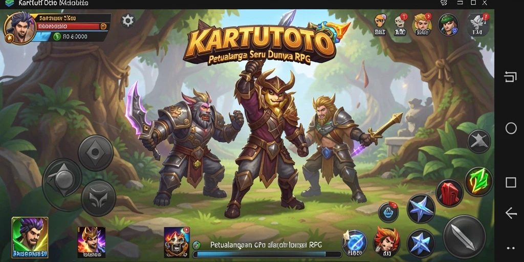 Tampilan gameplay seru di KARTUTOTO dengan petualangan RPG.