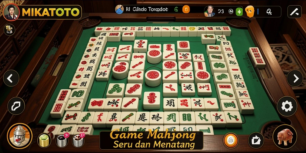 Screenshot gameplay MIKATOTO yang menampilkan tantangan Mahjong.