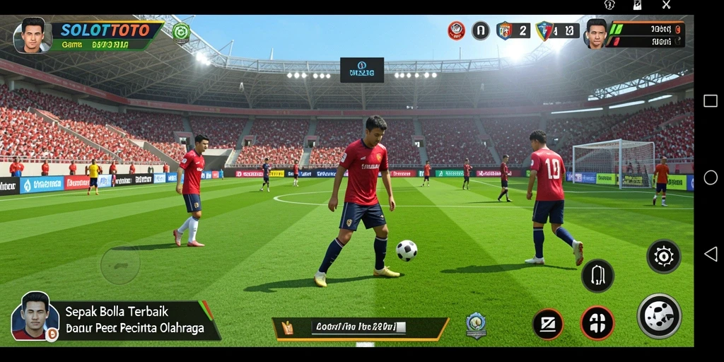 Gameplay menarik dari SOLOTOTO dengan aksi sepak bola yang mendebarkan.