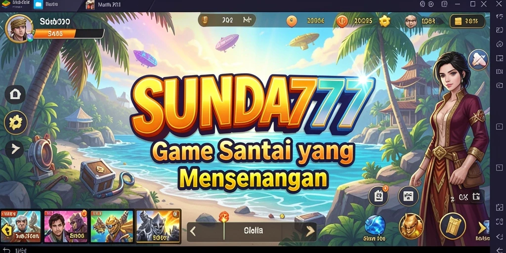 Tampilan gameplay SUNDA777 dengan desain yang cerah dan interaktif.