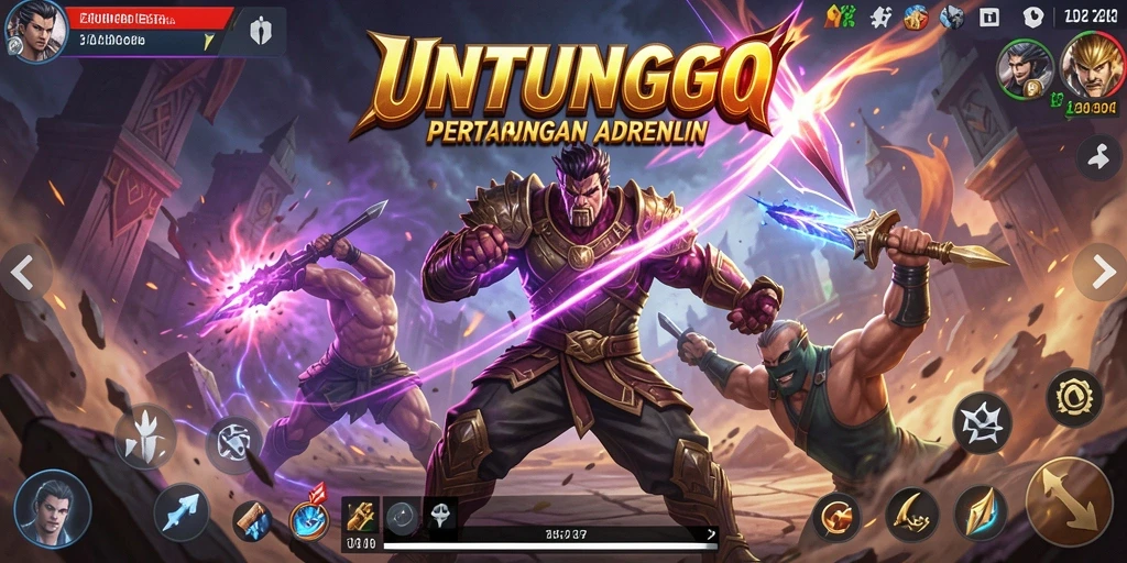 Tampilan menarik dari gameplay Fighting di UNTUNGGO.